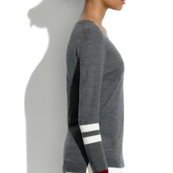 XS Madewell Varsity Striped Sweater - Picture 6 of 7